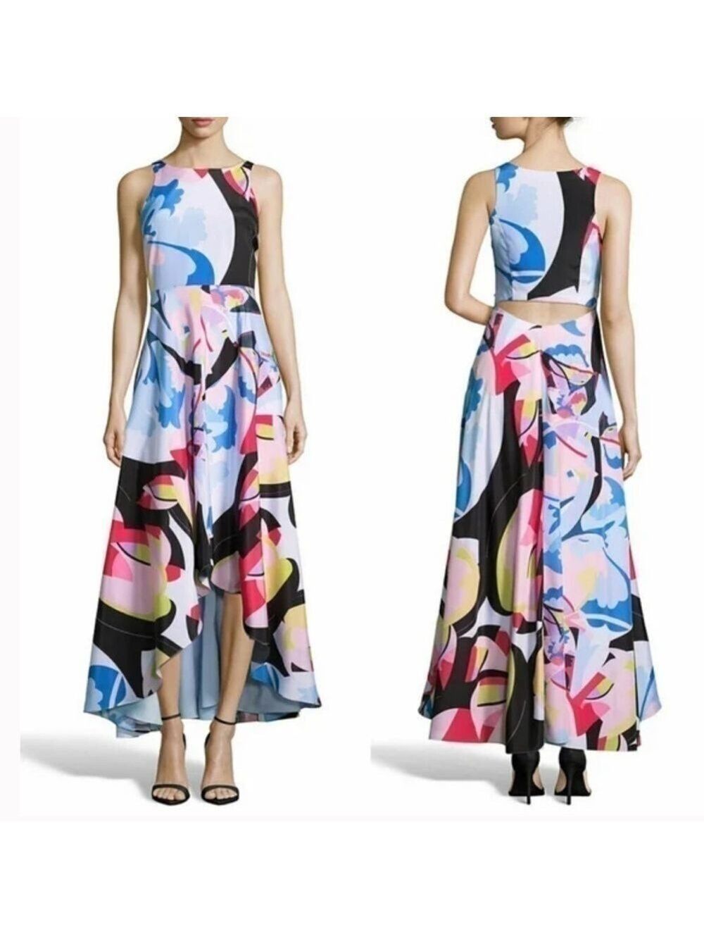 Nicole Miller Women's High-Low Cutout Back Dress